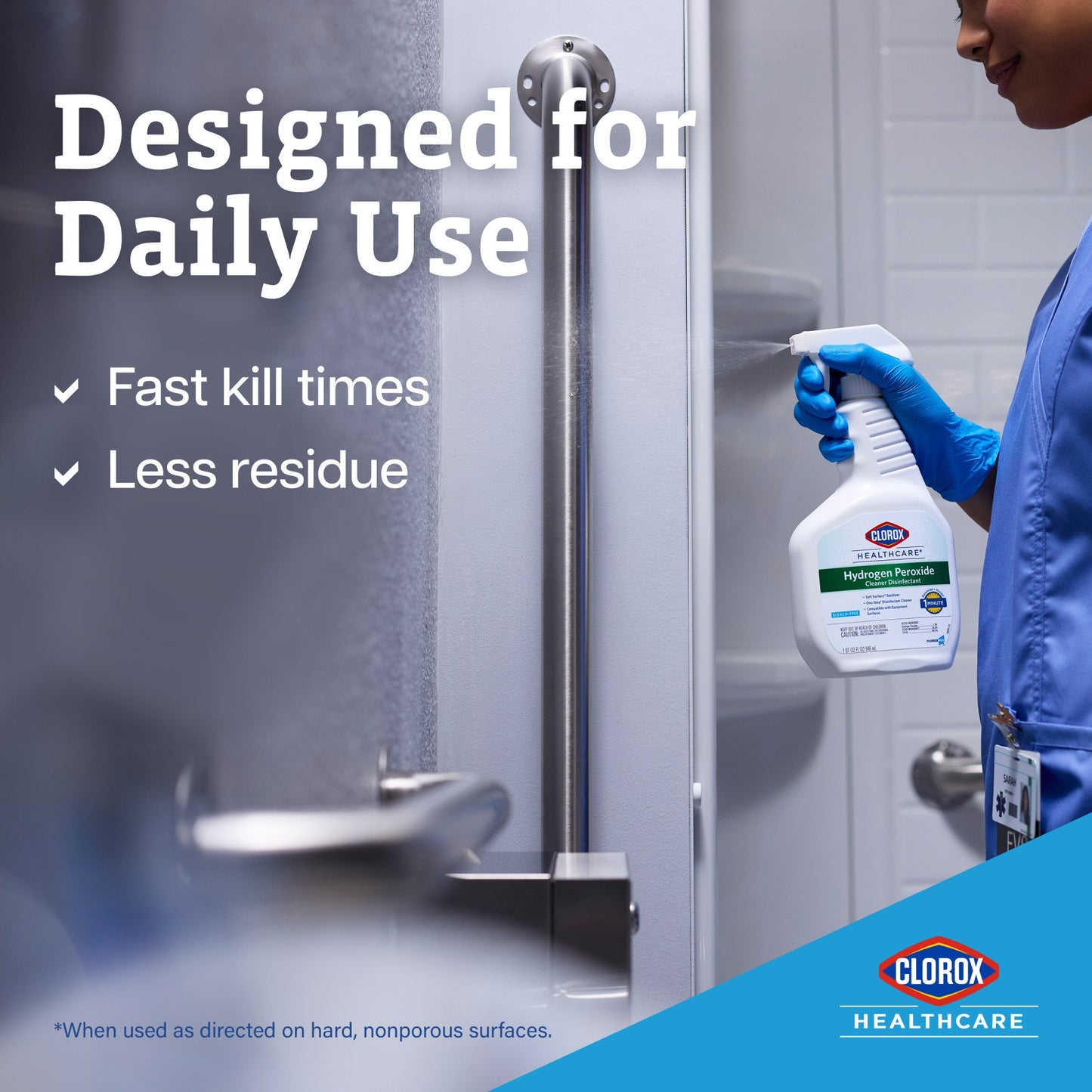 Clorox Healthcare® Hydrogen Peroxide Cleaner Disinfectant, Spray Bottle, 32 oz. 30828