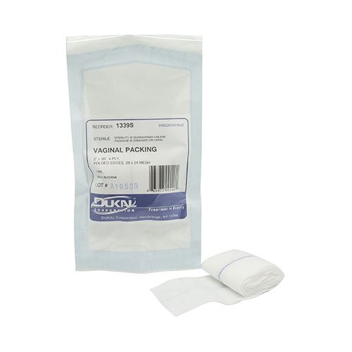Vaginal Packing Non-impregnated 2 Inch X 1 Yard Sterile - 1339S