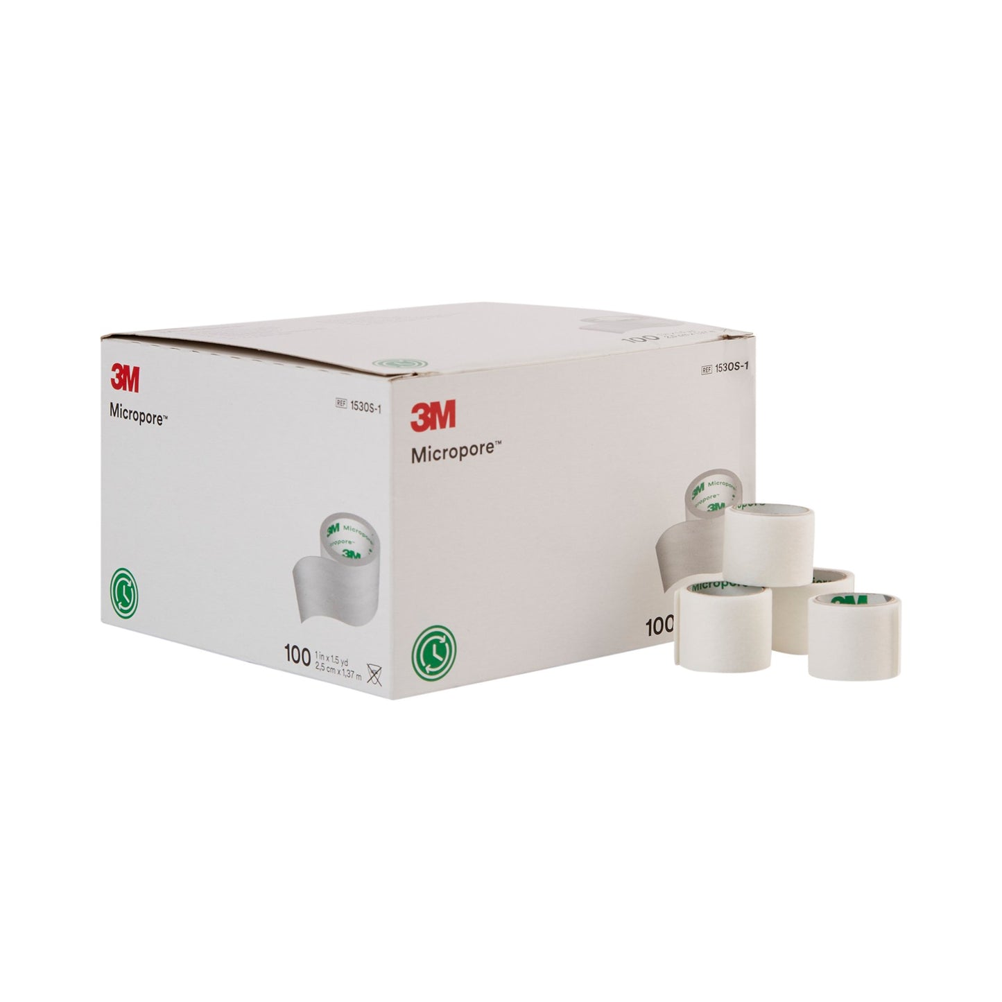 3M™ Micropore™ Paper Medical Tape, 1 Inch x 1-1/2 Yard, White 1530S-1