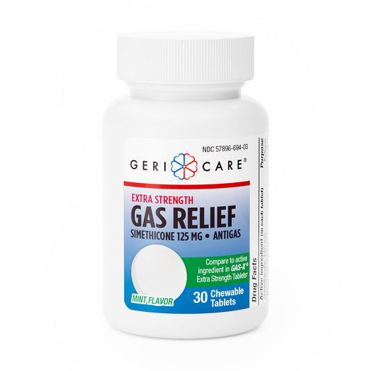 Gas Relief Geri-Care® 125 mg Strength Tablet 30 per Bottle - 694-03-GCP