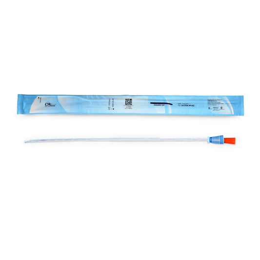 Urethral Catheter Cure Ultra® Coude Tip Lubricated PVC 16 Fr. 16 Inch - ULTRAM16C