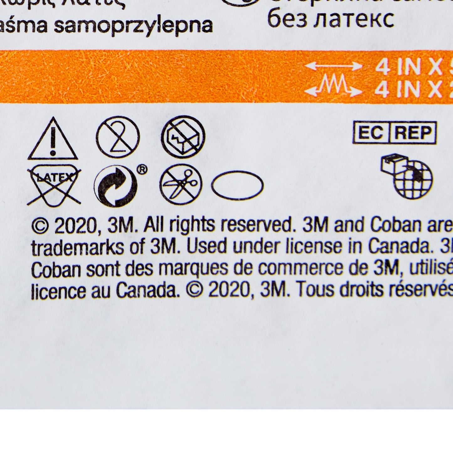 3M™ Coban™ LF Self-adherent Closure Cohesive Bandage, 4 Inch x 5 Yard 2084S