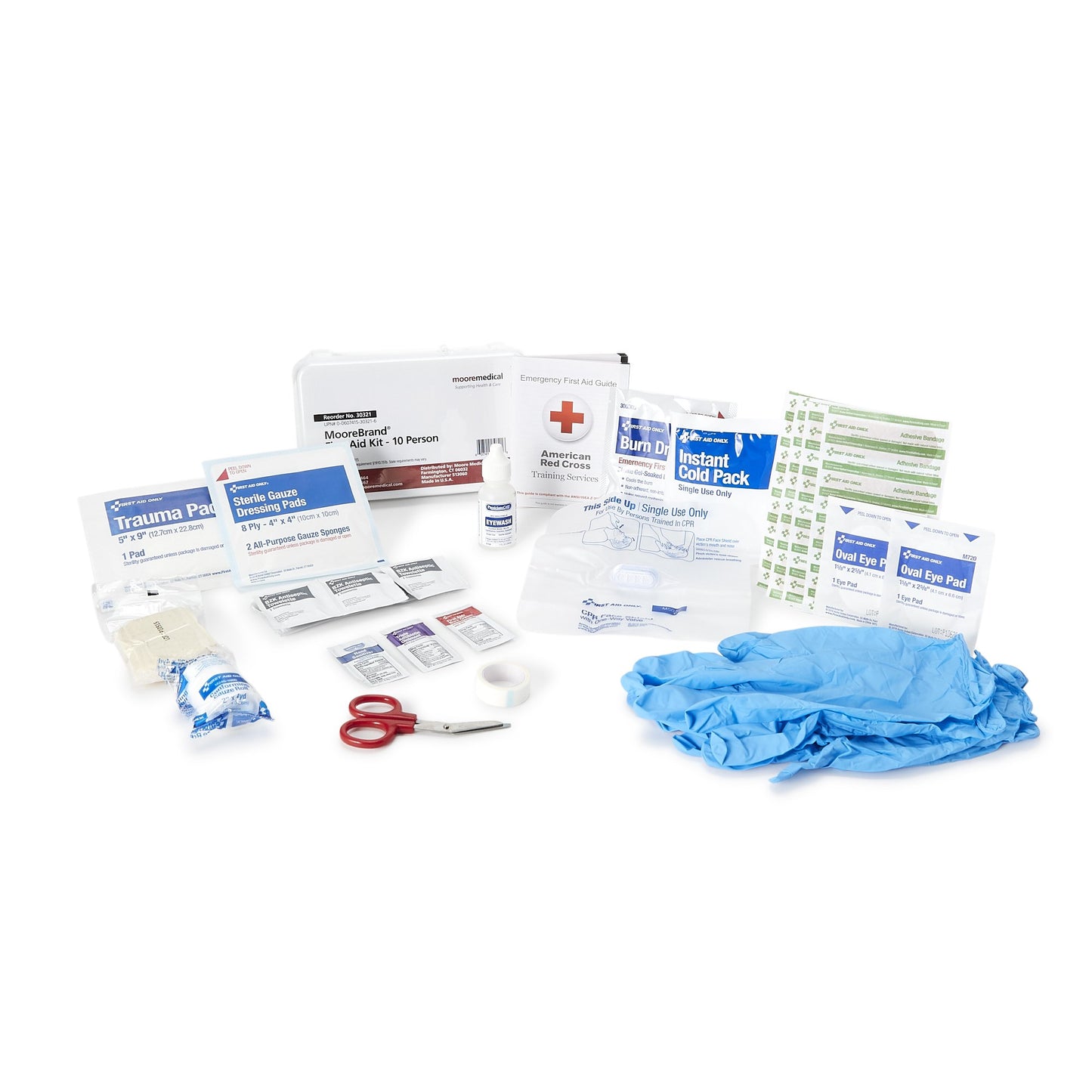 First Aid Kit McKesson 10 Person Plastic Case - 30321