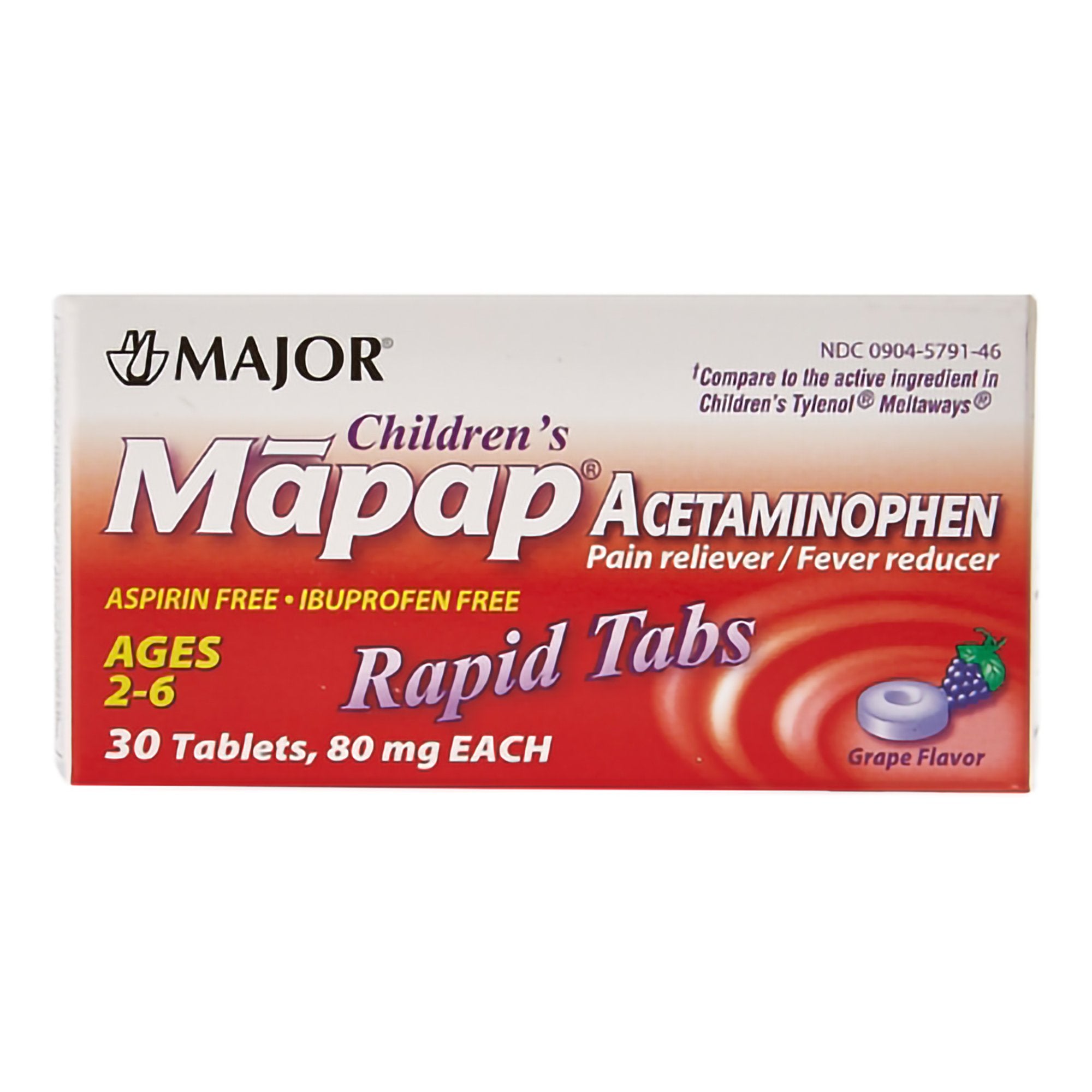 Mapap® Acetaminophen Grape Flavor Children's Pain Relief 00904579146 ...