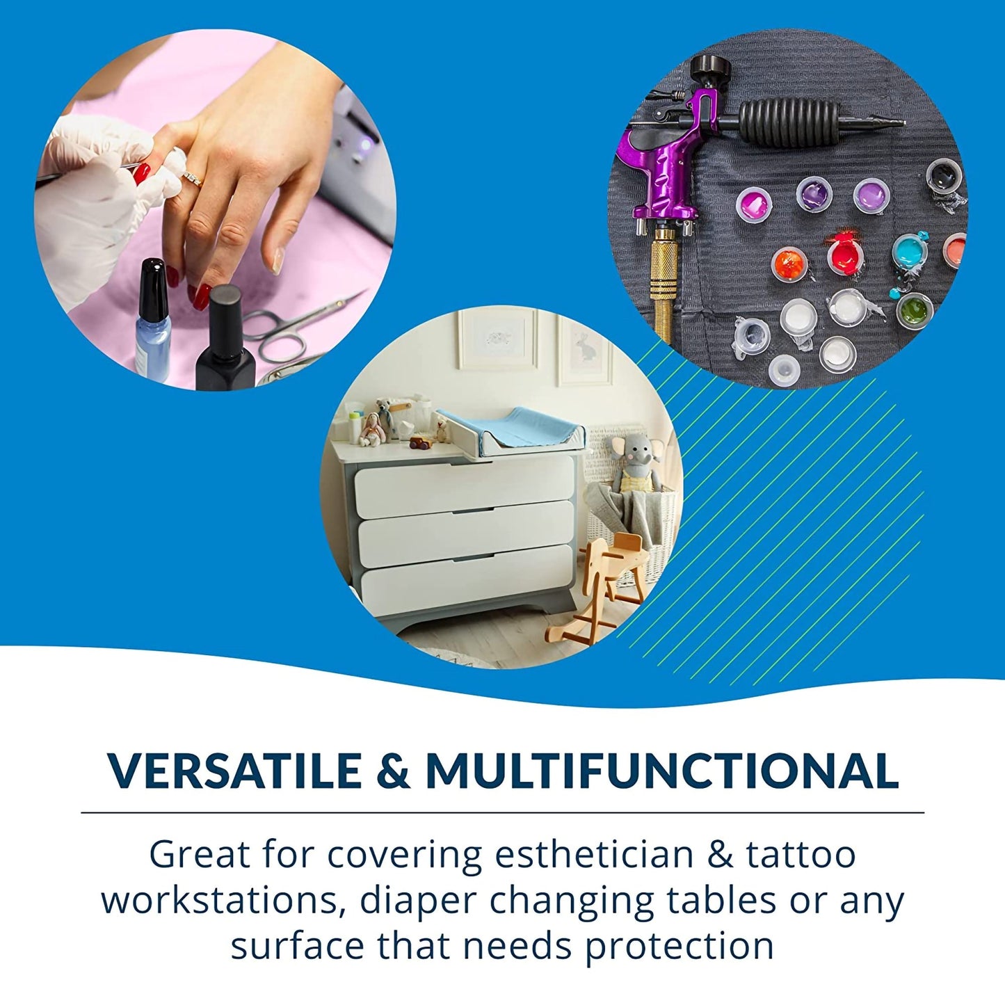 Tidi® Blue Procedure Towel, 13 x 18 Inch 9810867