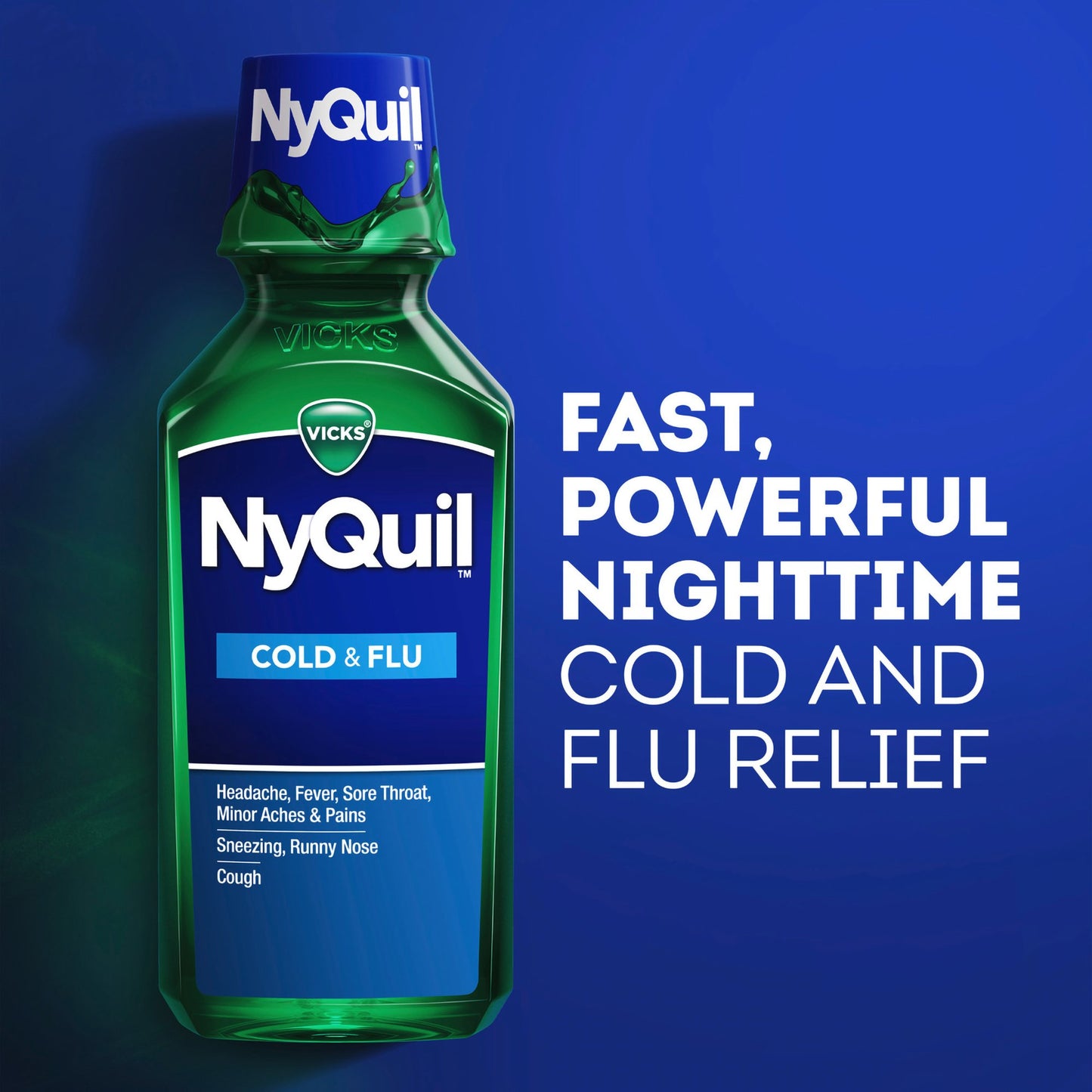 Vicks NyQuil Cold & Flu Nighttime Relief Liquid 37000080708