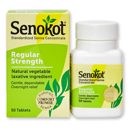 Laxative Senokot® Tablet 50 per Bottle 8.6 mg Strength Sennosides - 67618030050