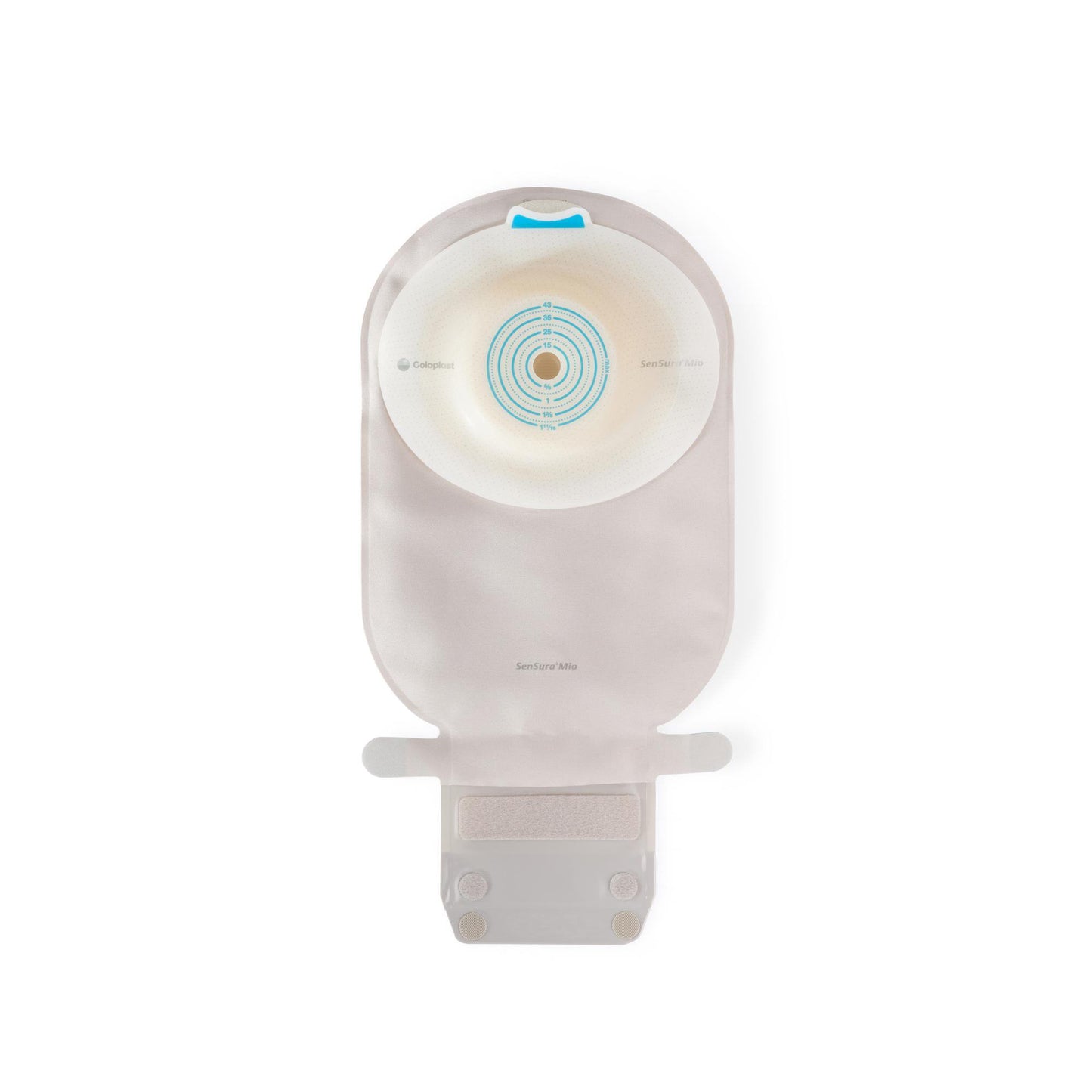 Ostomy Pouch SenSura® Mio Convex One-Piece System 11 Inch Length, Maxi Deep Convex, Trim to Fit 3/8 t0 1-11/16 Inch Stoma Drainable 16768