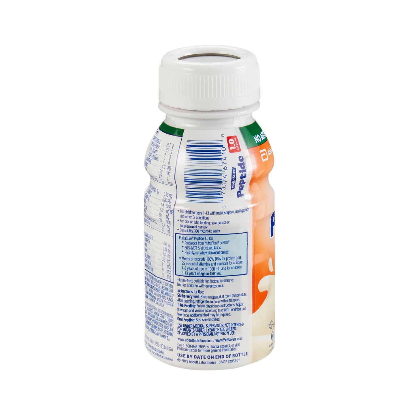 PediaSure® Peptide 1.0 Cal Peptide-Based Nutrition, Vanilla, 8-ounce bottle 67407