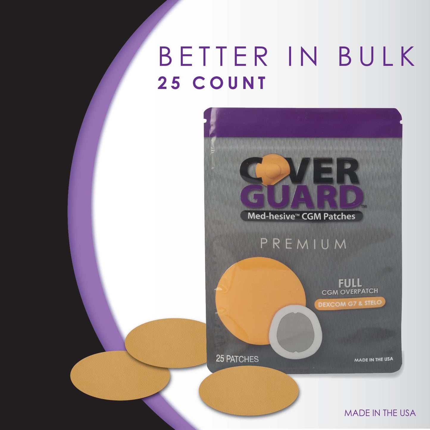 Sensor Overpatch CoverGuard Tan For Dexcom G7 Sensor 101-201T