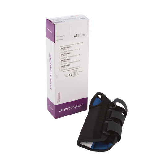 Wrist Brace ProCare® ComfortFORM™ Aluminum / Foam / Spandex / Plastic Right Hand Black Medium - 79-87285