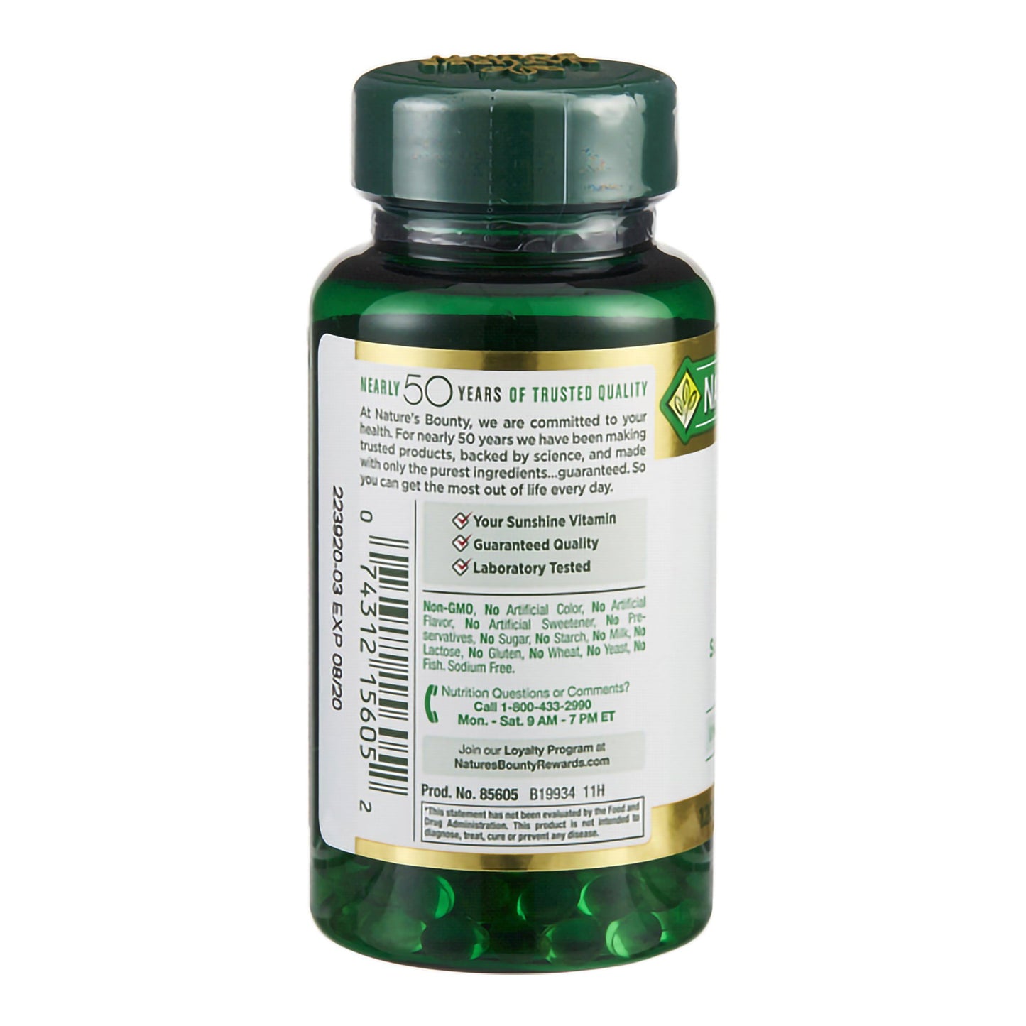 Nature's Bounty® Vitamin D-3 Supplement 07431215605
