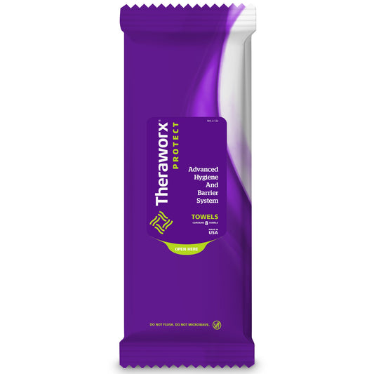 Personal Hygiene Barrier Wipe Theraworx® Protect Advanced Hygiene Barrier System Soft Pack Lavender Scent 8 Count - HX-8808