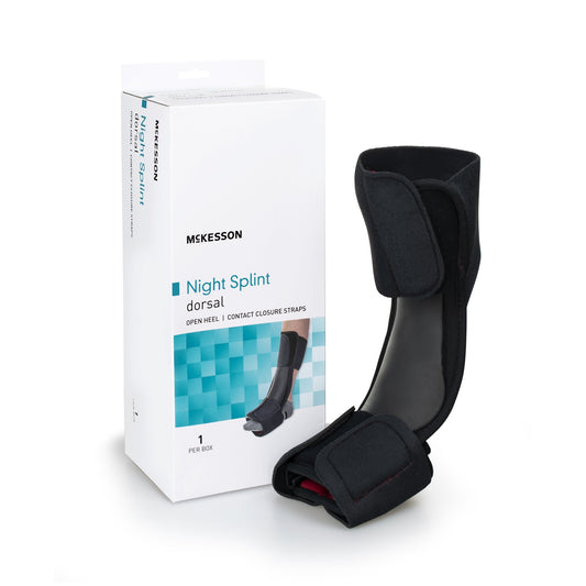 Dorsal Night Splint McKesson Small / Medium Hook and Loop Closure Male 4 to 8-1/2 / Female 5 to 9-1/2 Foot - 155-14040S-M