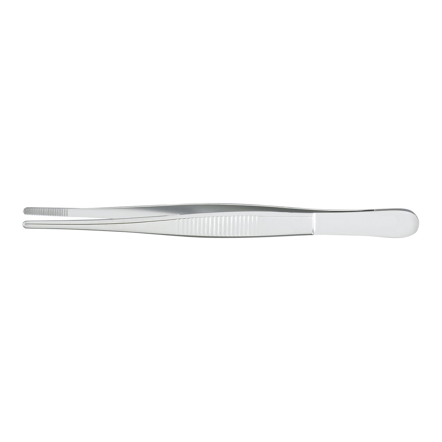 Dressing Forceps McKesson 5-1/2 Inch Length Floor / Office Grade Pakistani Stainless Steel NonSterile NonLocking Thumb Handle Straight Serrated Tips -