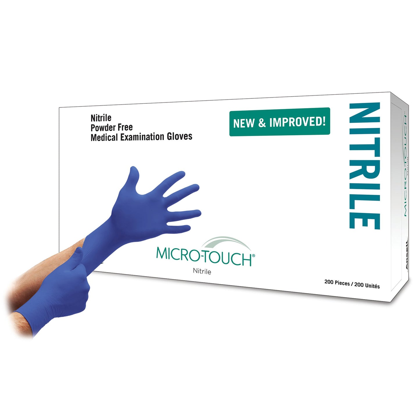 Micro-Touch® Nitrile Exam Glove, Large, Blue 6034303