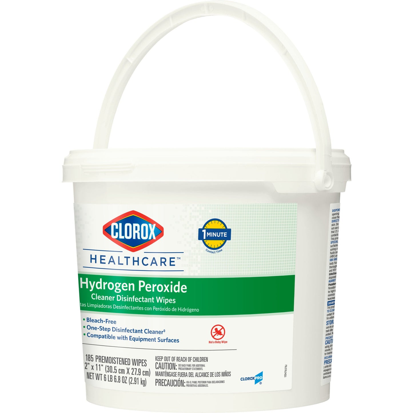 Clorox Healthcare® Hydrogen Peroxide Cleaner Disinfectant Wipes, Bucket, 185 ct. 30826