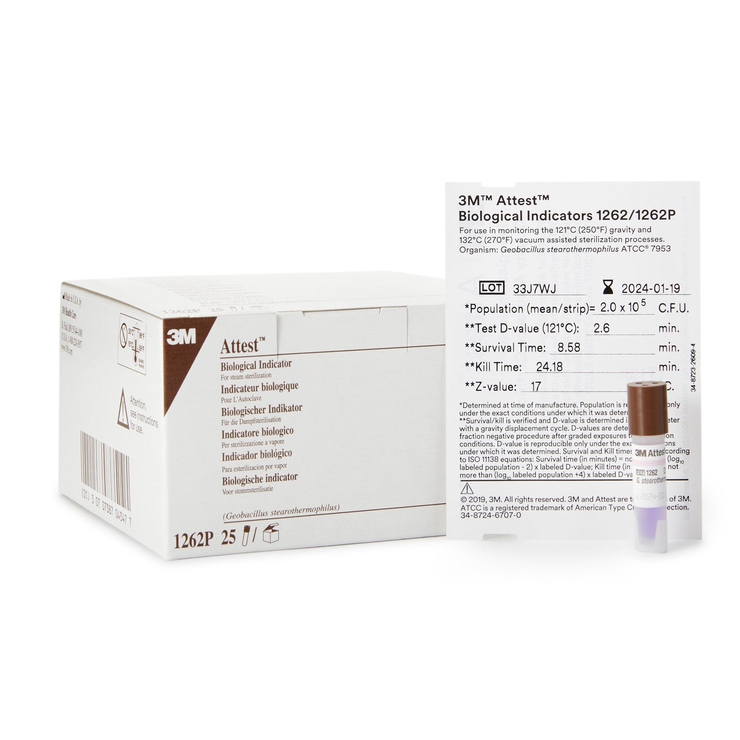 3M™ Attest™ Sterilization Biological Indicator Vial 1262P