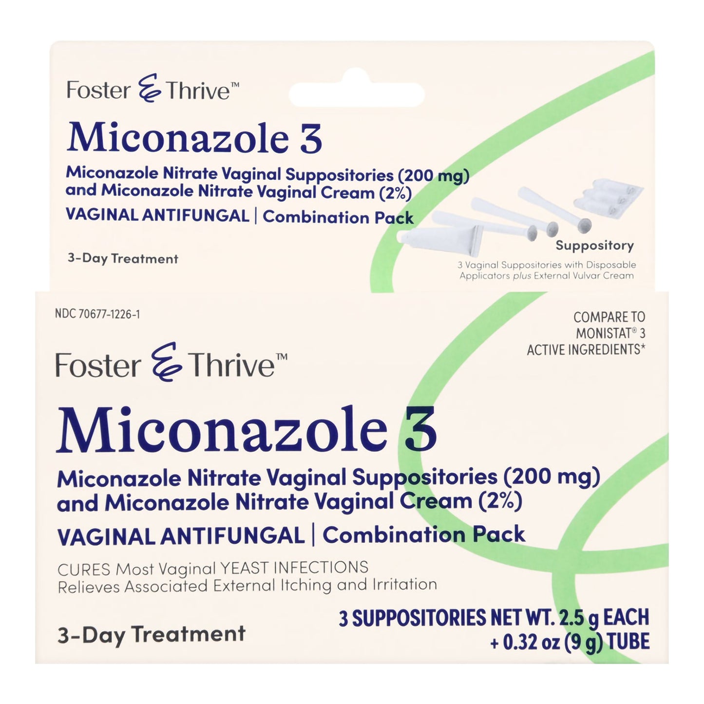 Foster & Thrive™ 2% Miconazole Nitrate Vaginal Antifungal Kit 70677122601
