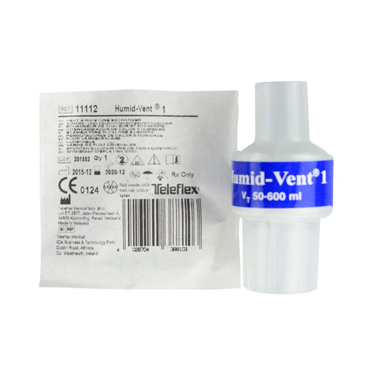 Heat and Moisture Exchanger Humid-Vent™ 35.37 mg H₂O/L @ VT 200 mL 1.09 cm H₂O @ 30 LPM - 11112