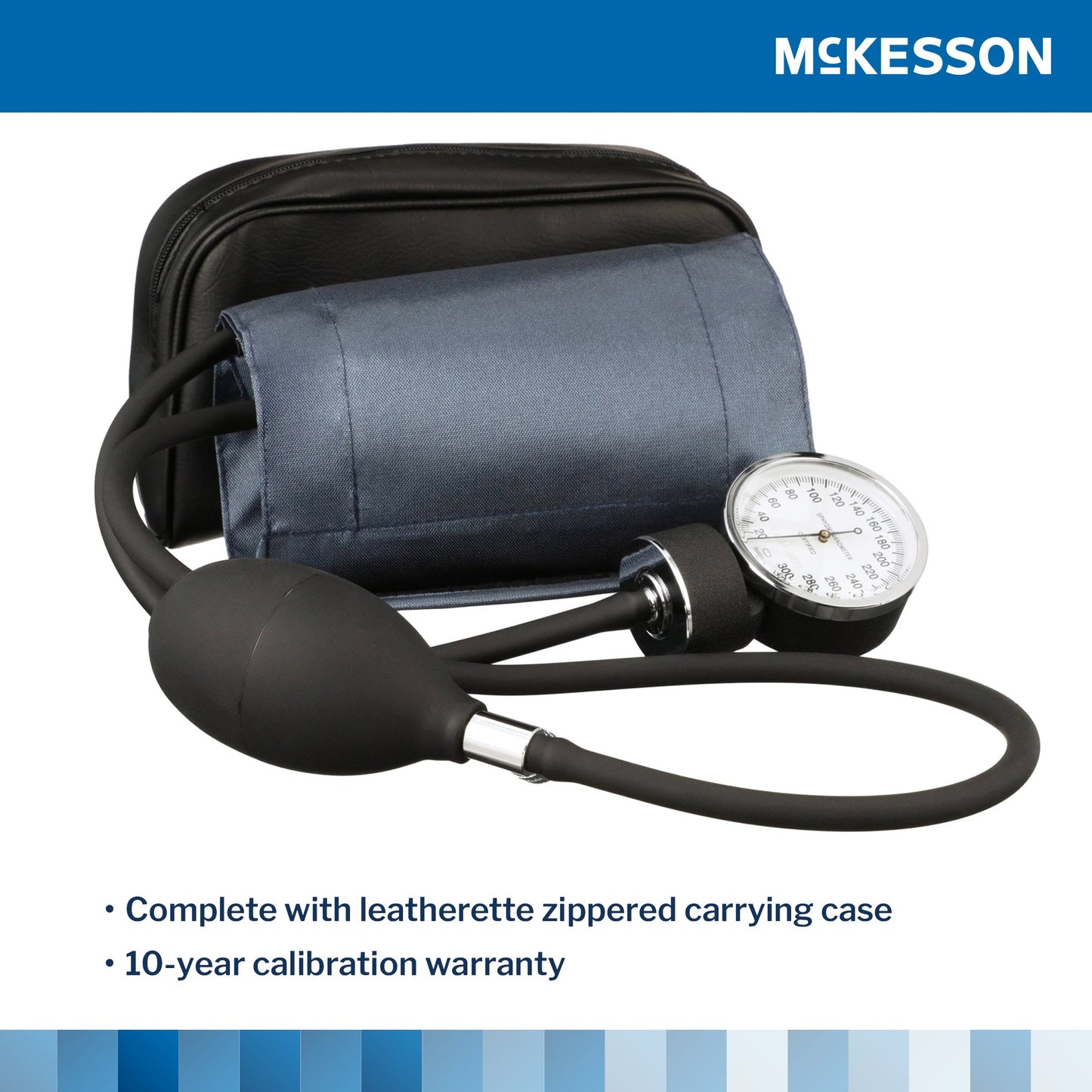 McKesson Aneroid Sphygmomanometer with Cuff, 2-Tube, Pocket-Size, Medium Cuff 01-775-11ANGM