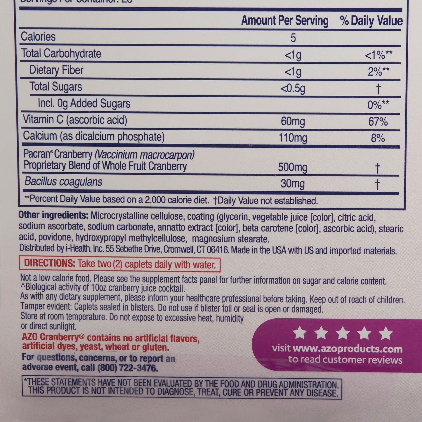 AZO Cranberry® Urinary Tract Health Supplement 87651042067