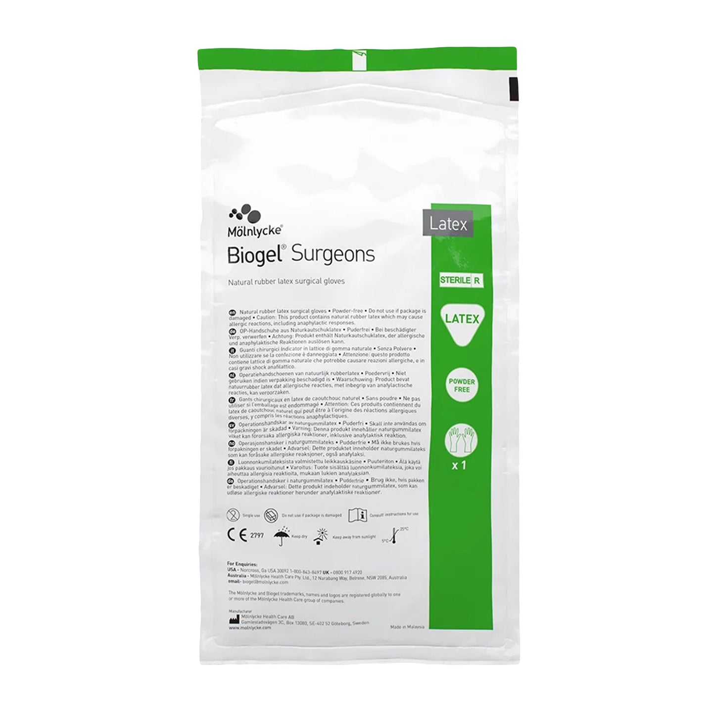 Biogel® Surgeons Latex Surgical Glove, Size 6.5, Straw Color 30465
