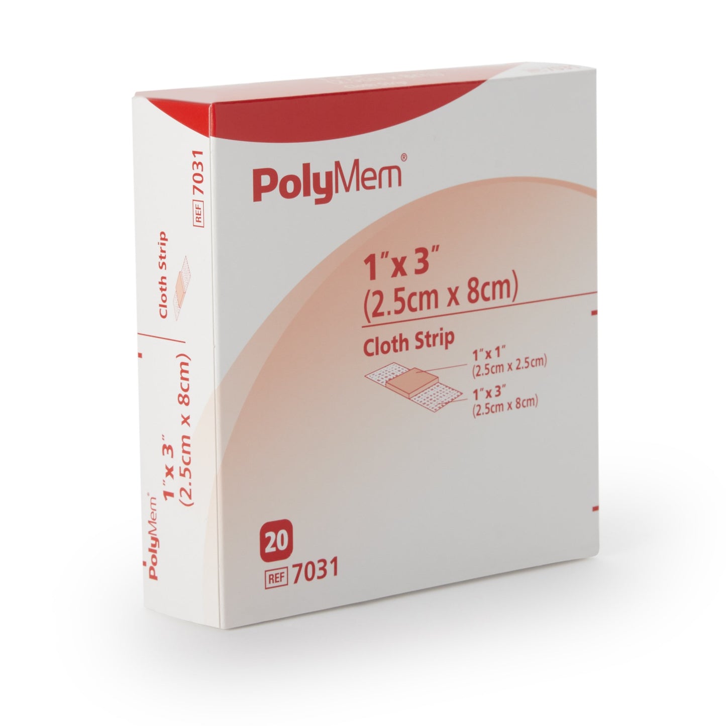 PolyMem® Pink / White Adhesive Strip, 1 x 3 Inch 7031