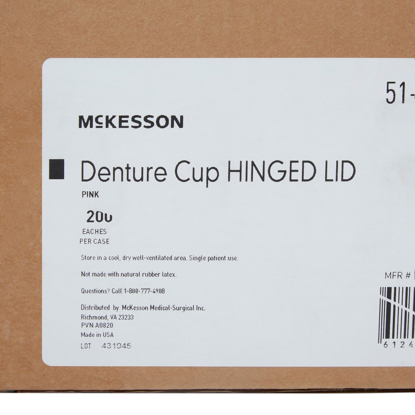 McKesson Disposable Denture Cup 51-H980-91