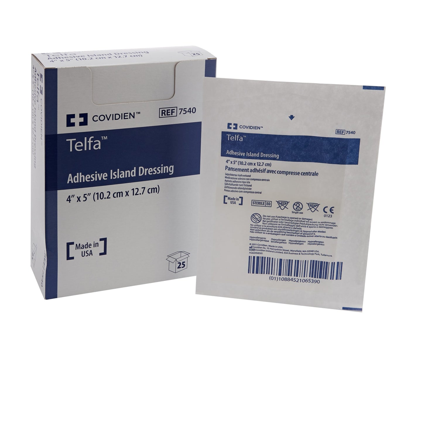 Cardinal Telfa White Adhesive Dressing, 4 x 5 Inch 7540-, Case of 200