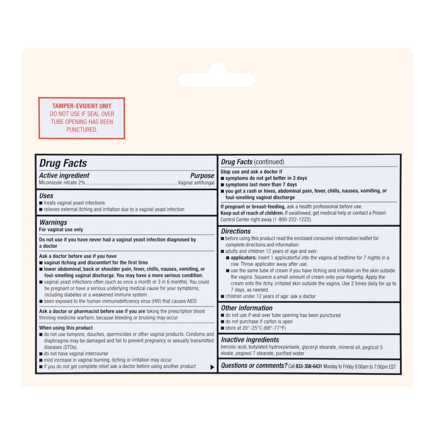 Foster & Thrive™ Miconazole Nitrate Vaginal Antifungal, 7 Day Cream 70677122501