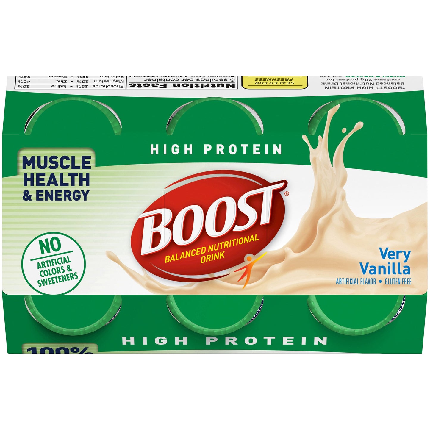 Boost® High Protein Vanilla Complete Nutritional Drink, 8 oz. Bottle 00041679941362