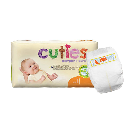 Unisex Baby Diaper Cuties® Complete Care Size 1 Disposable Heavy Absorbency - CDB001