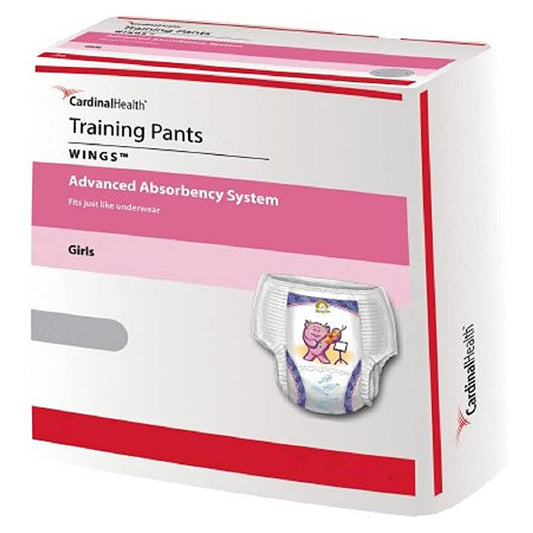 Female Toddler Training Pants Cardinal Health™ Wings™ Pull On with Tear Away Seams Size 3T to 4T Disposable Heavy Absorbency - 70064GA