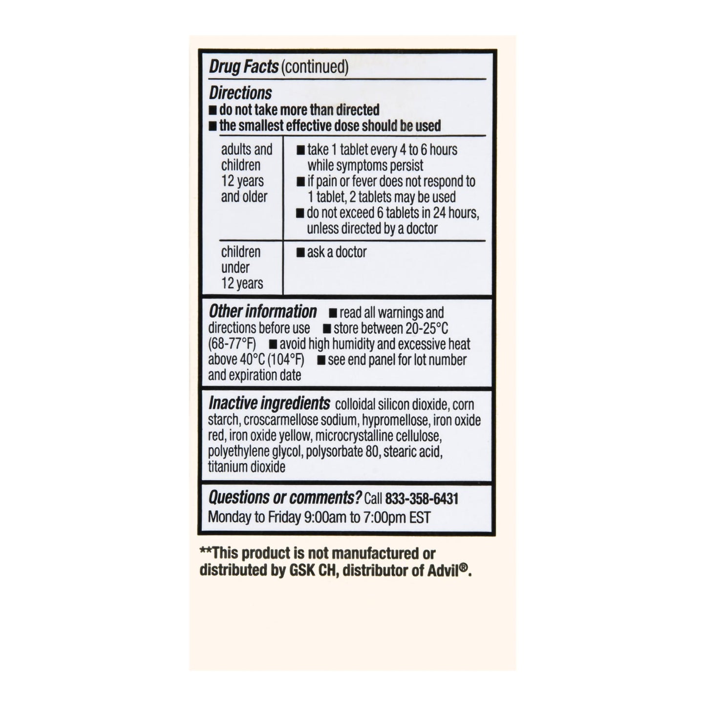 Foster & Thrive™ Ibuprofen 200 mg Coated Tablets 70677113201