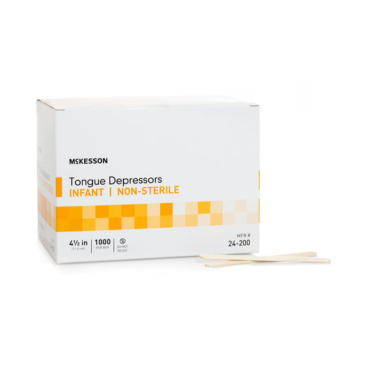 Tongue Depressor McKesson 4-1/2 Inch Length Wood - 24-200