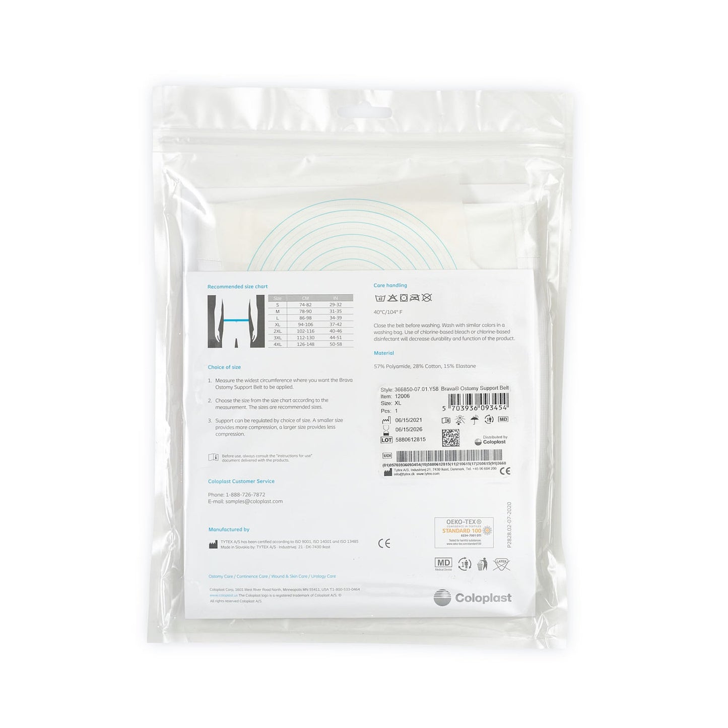 Brava® Support Belt for Ostomy Appliance, fits 37 – 42 inch waists 12006