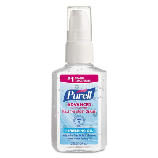 Purell® Advanced Hand Sanitizer 70% Ethyl Alcohol Gel, 2-ounce Pump Bottle 9606-24