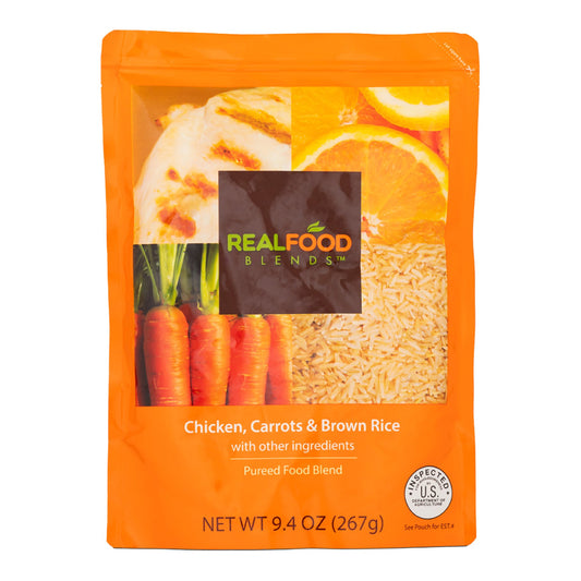 Tube Feeding Formula Real Food Blends® Chicken / Carrots / Brown Rice Flavor Liquid 9.4 oz. Pouch - 176988