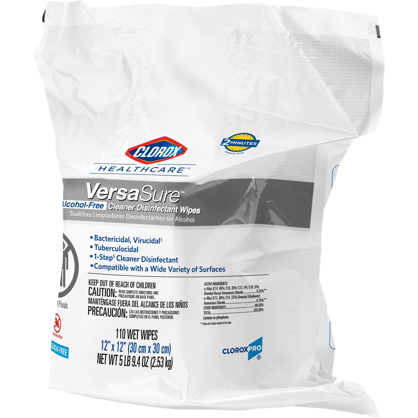 Clorox Healthcare® VersaSure® Cleaner Disinfectant Wipes, Refill Pouch 31761