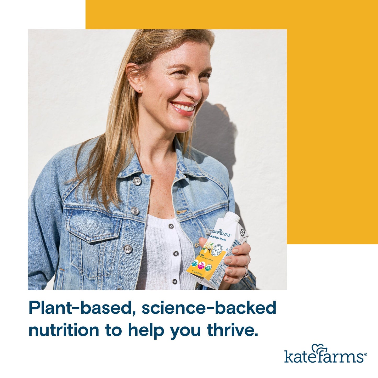 Kate Farms® Nutrition Shake, Vanilla, 11-ounce carton 811112030591