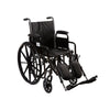 Wheelchair McKesson Dual Axle Desk Length Arm Swing-Away Elevating Legrest Black Upholstery 16 Inch Seat Width Adult 250 lbs. Weight Capacity - 146-SS