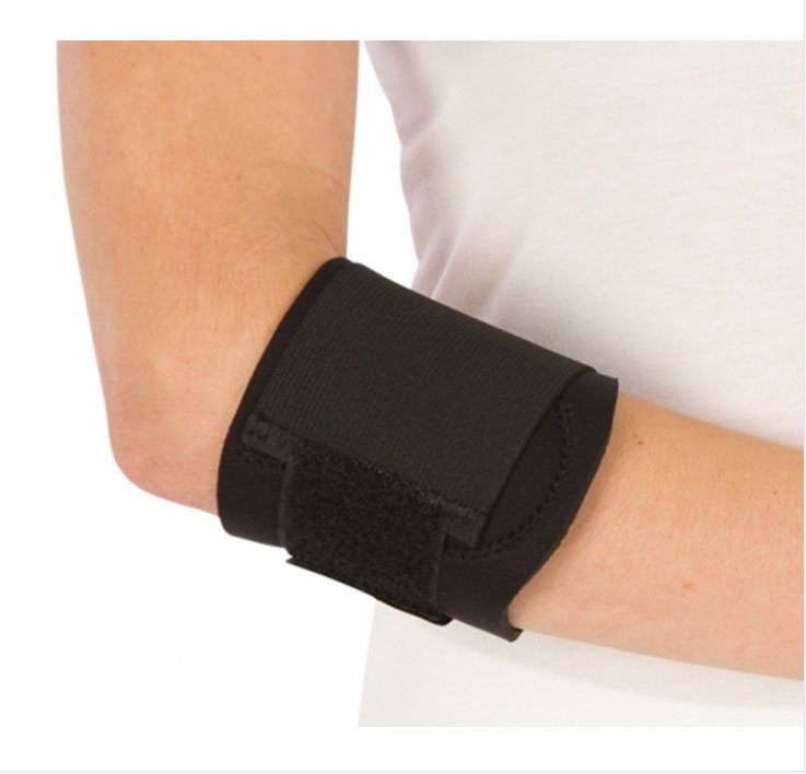 Elbow Support PROCARE® Medium Contact Closure Tennis Left or Right Elbow 8 to 11 Inch Circumference Black - 79-81185