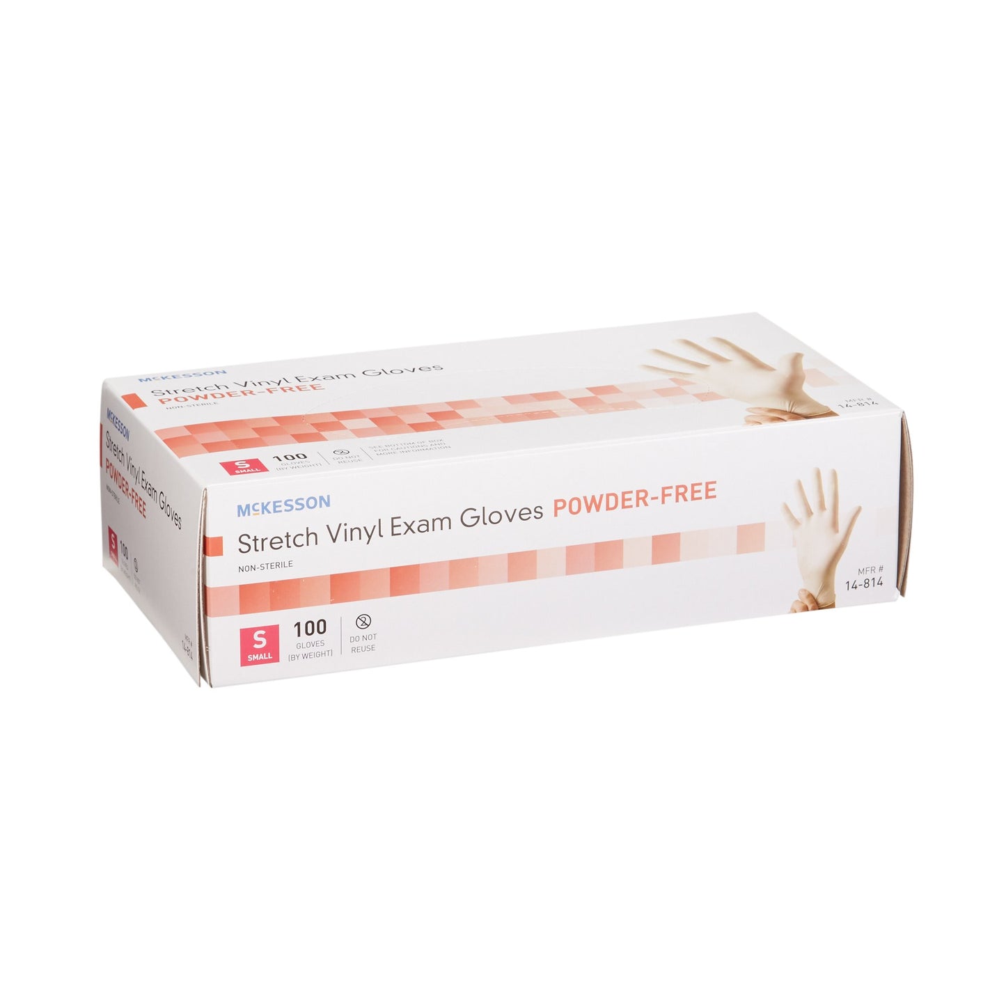 McKesson Stretch Vinyl Exam Glove, Small, Ivory 14-814