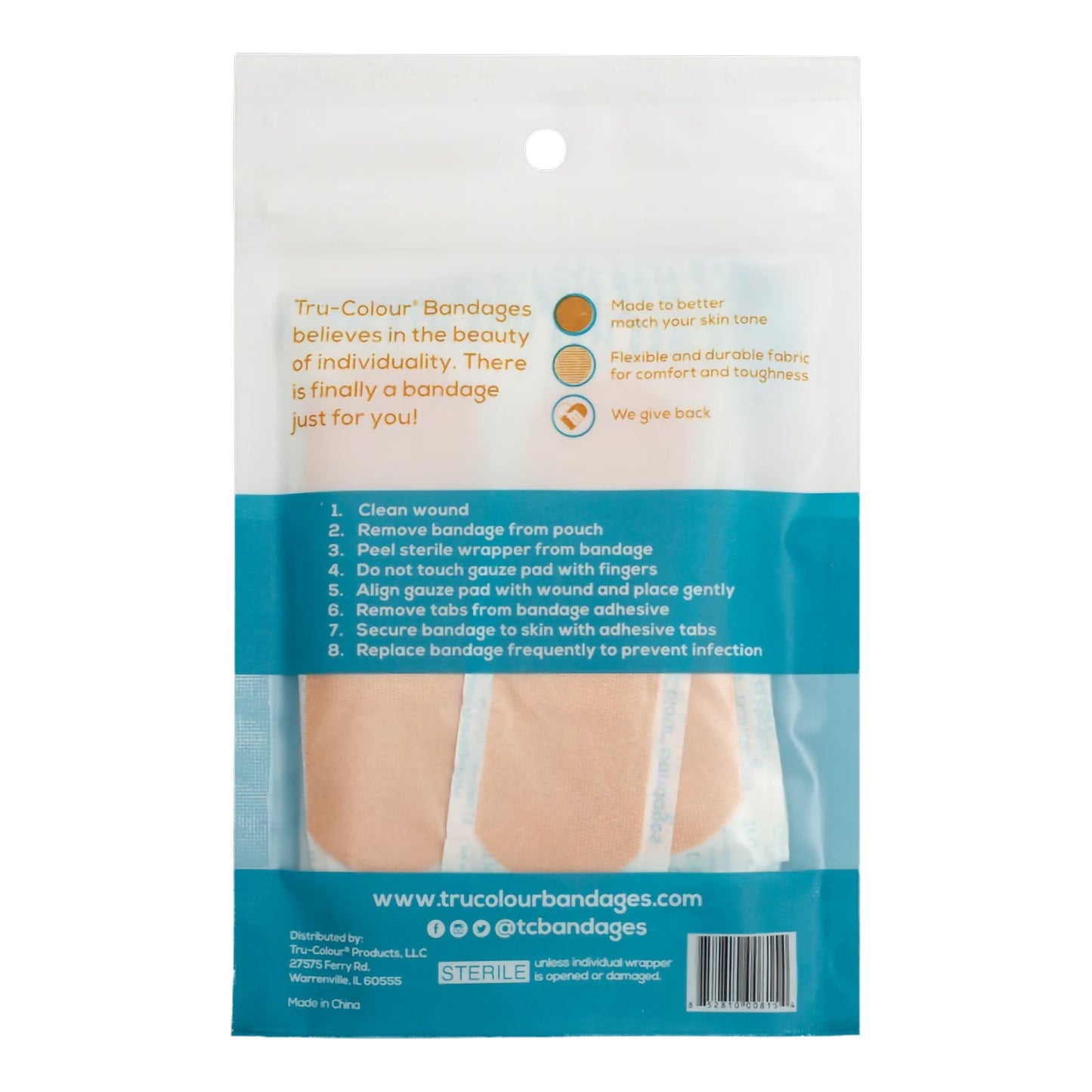 Tru-Colour Skin Tone Adhesive Bandages for Fair Skin Tone Shades TCB-161