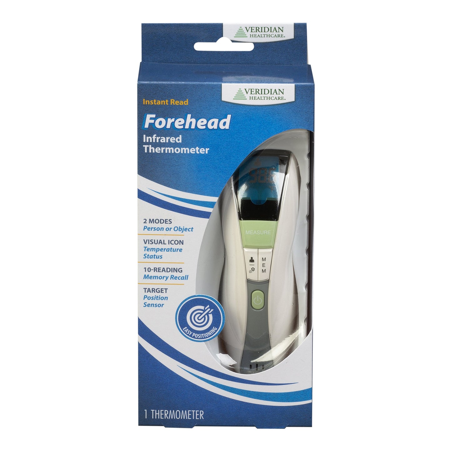 Veridian Non-Contact Infrared Forehead Thermometer 09-349