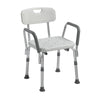 drive™ Shower Chair with Back and Removable Padded Arms 12445KD-1