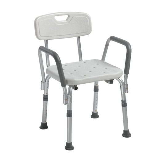 drive™ Shower Chair with Back and Removable Padded Arms 12445KD-1