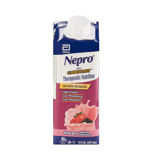 Oral Supplement Nepro® with Carbsteady® Mixed Berry Flavor Liquid 8 oz. Reclosable Carton - 64796