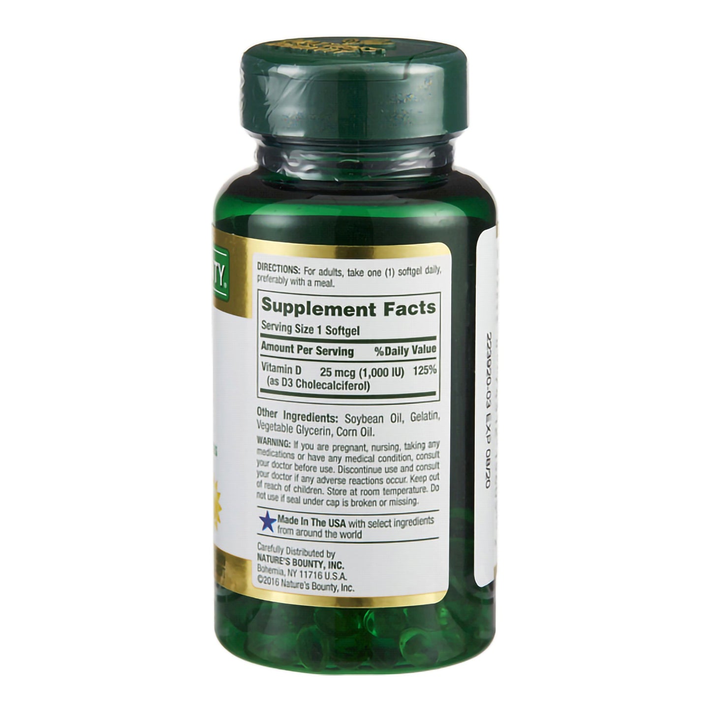 Nature's Bounty® Vitamin D-3 Supplement 07431215605